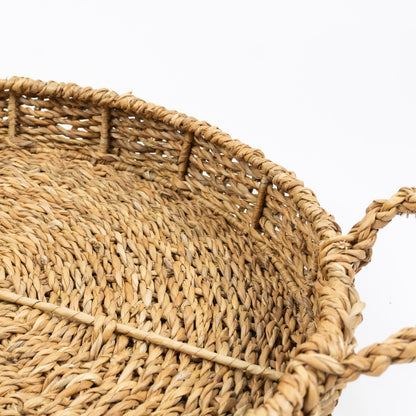 seagrass round tray