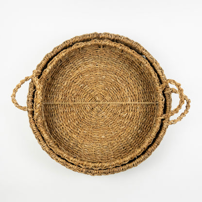 seagrass round trays