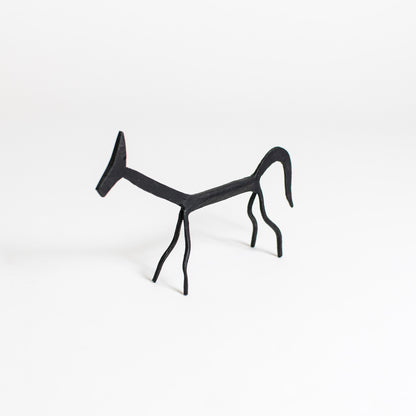 small iron horse sculpture