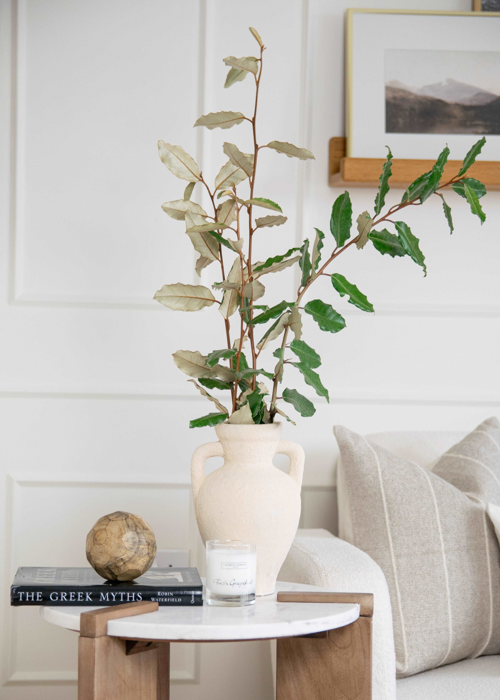 terracotta white vase